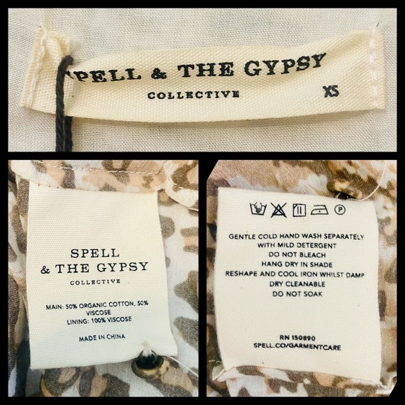 NWT  Spell & the Gypsy Collective Leopard Print Ada Gown - Picture 17 of 17